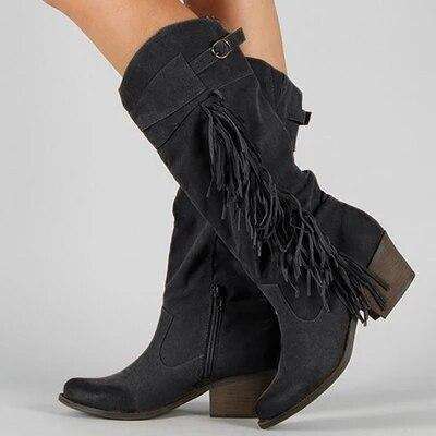 Classic Tassel Western Cowboy Boots