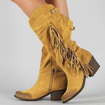 Classic Tassel Western Cowboy Boots