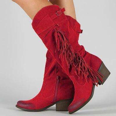 Classic Tassel Western Cowboy Boots