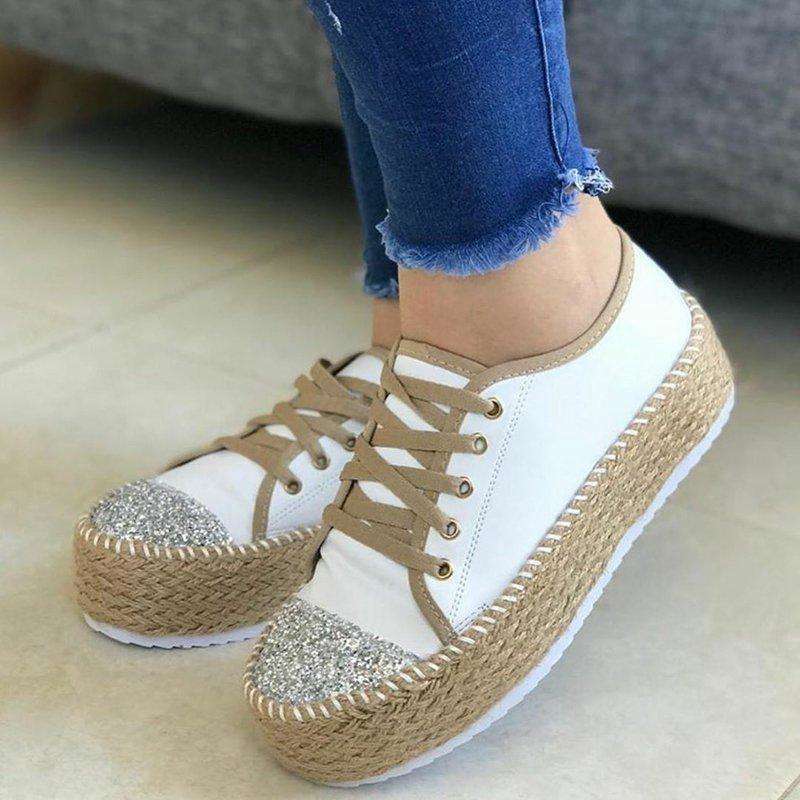 Vulcanized Women Casual Thick Bottom Flats