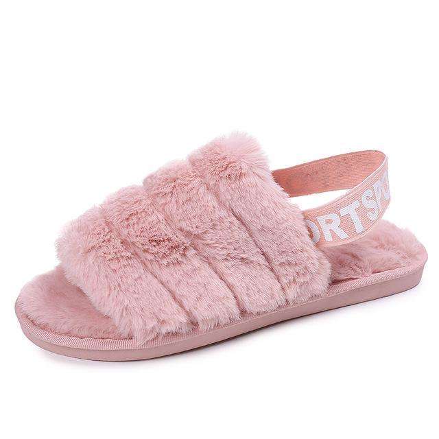 Women Fur Home Slippers