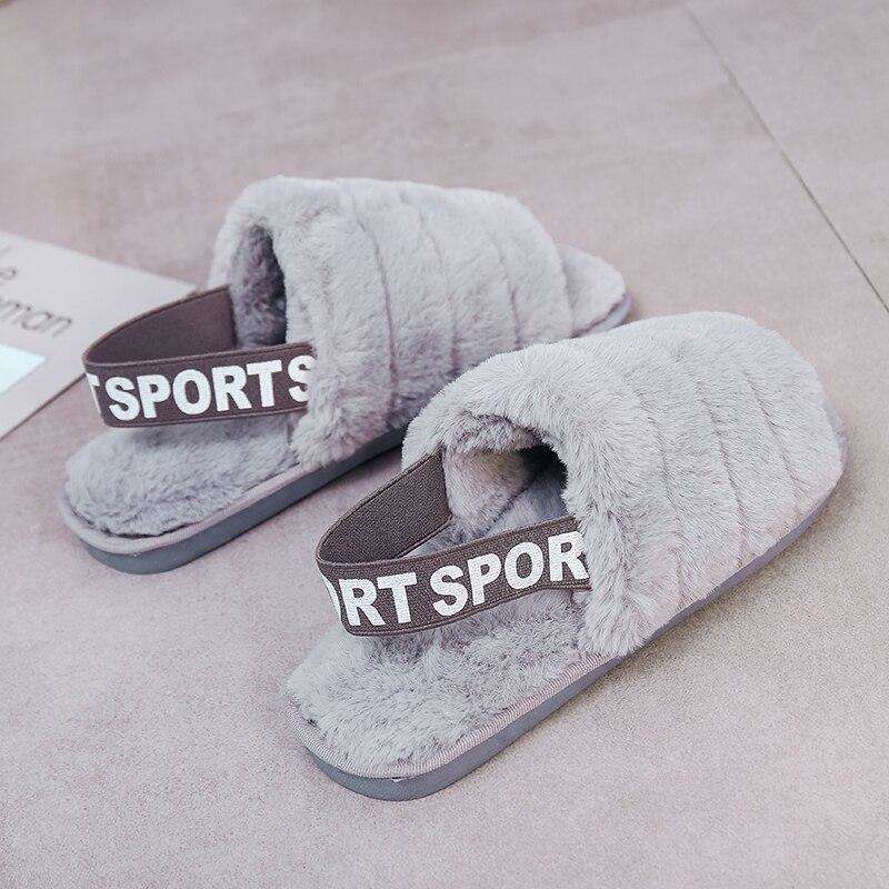 Women Fur Home Slippers