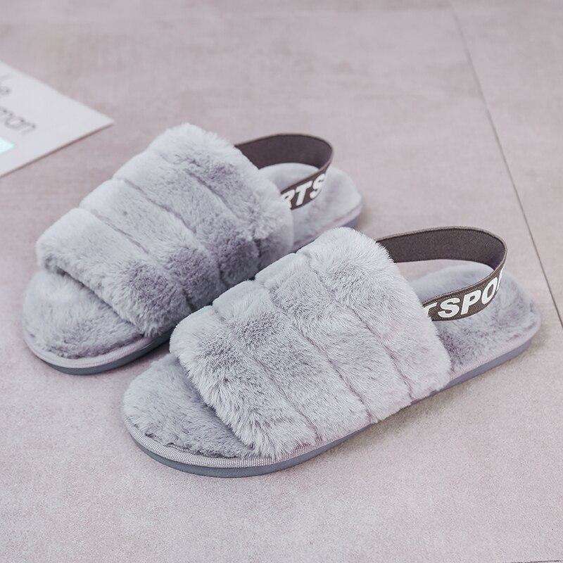 Women Fur Home Slippers