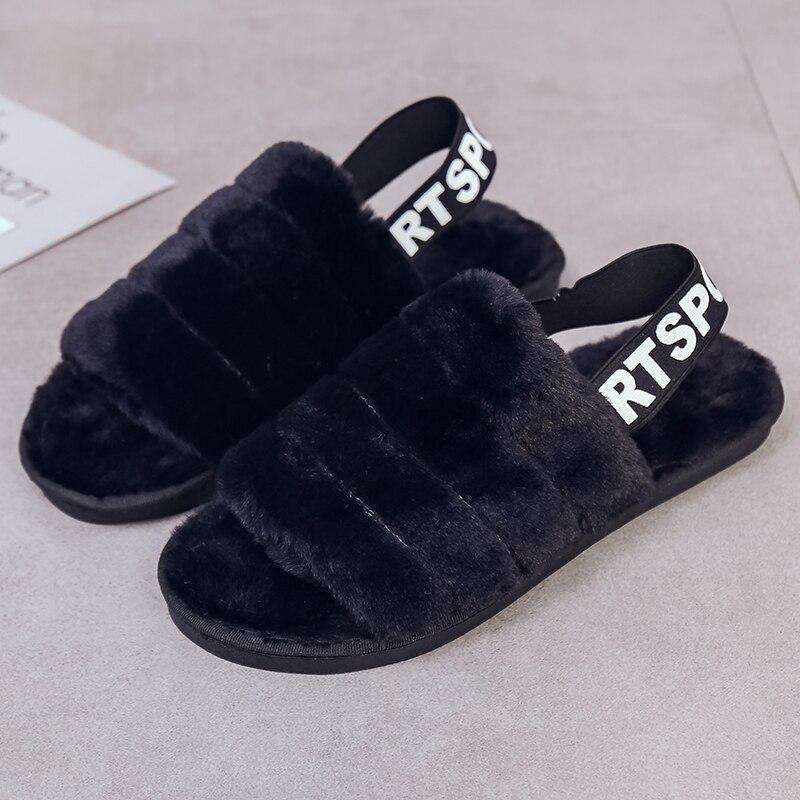 Women Fur Home Slippers