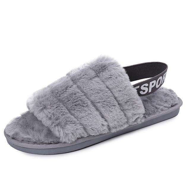 Women Fur Home Slippers