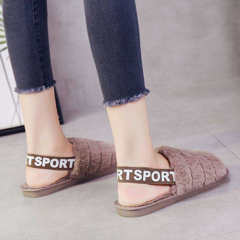 Women Fur Home Slippers