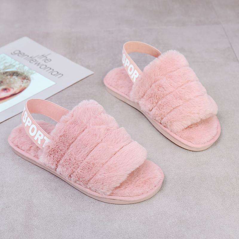 Women Fur Home Slippers