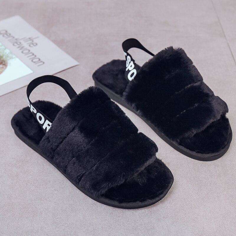 Women Fur Home Slippers