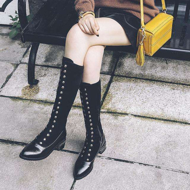 Riding Casual Rome Style Boots For Autumn