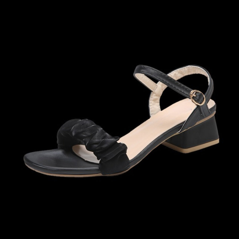 Buckle Bow High-Heel Sandals