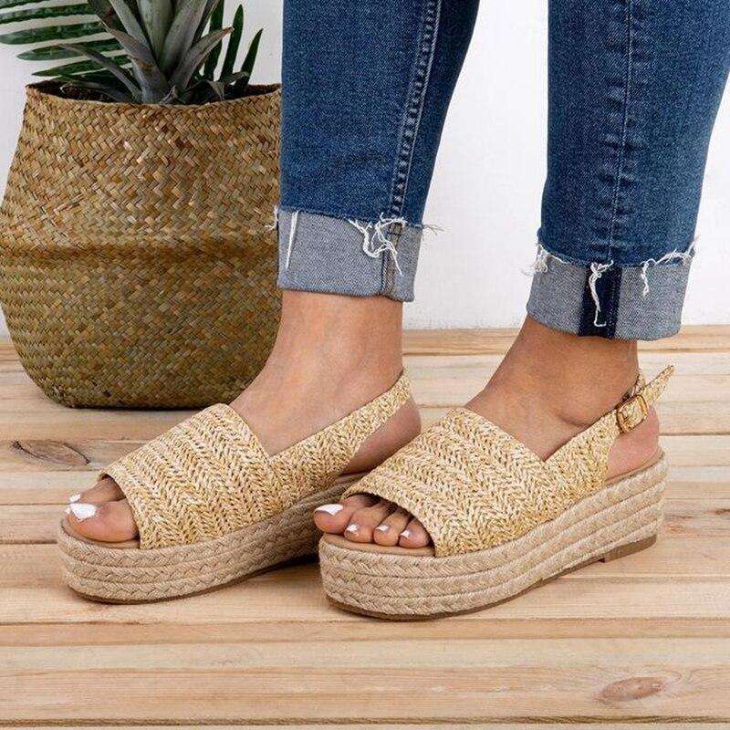Retro Style High Heel Platform Sandals