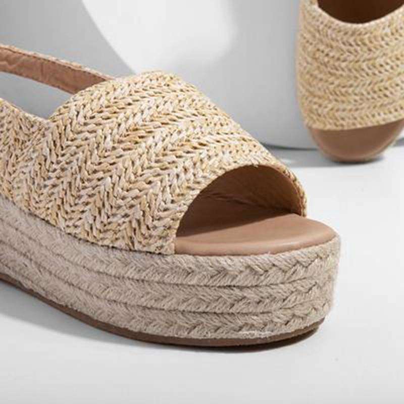 Retro Style High Heel Platform Sandals