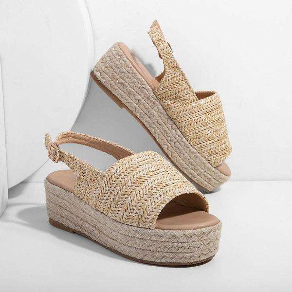 Retro Style High Heel Platform Sandals