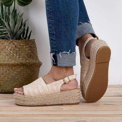 Retro Style High Heel Platform Sandals