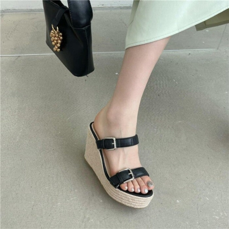 Women Buckle High Heels