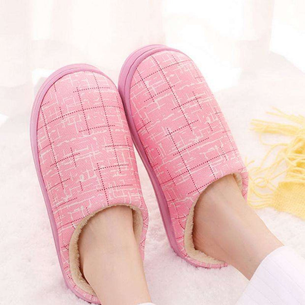 Indoor Striped Slippers For Autumn