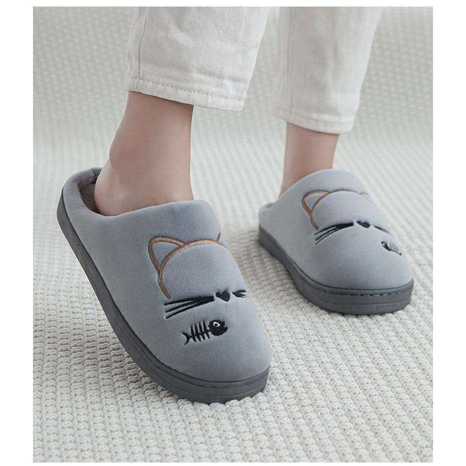 Cat Face Non-slip House Slippers