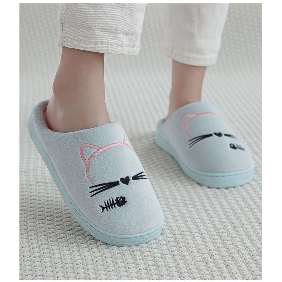 Cat Face Non-slip House Slippers