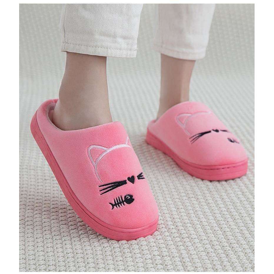 Cat Face Non-slip House Slippers