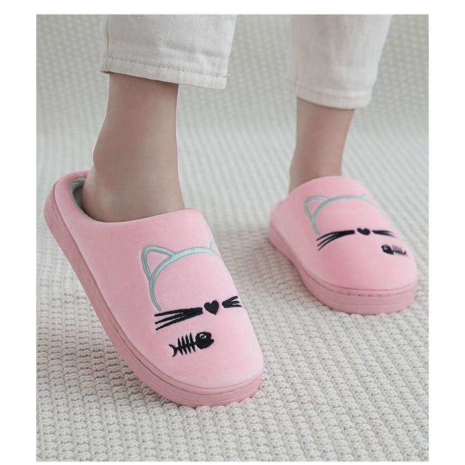 Cat Face Non-slip House Slippers