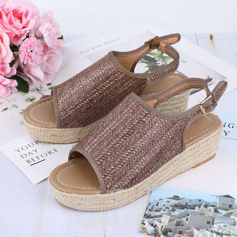 Braided Thick Sole Roman Beach Sandals