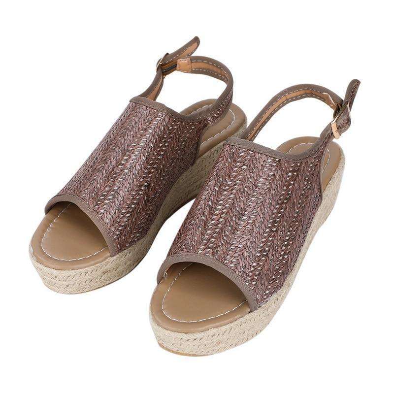 Braided Thick Sole Roman Beach Sandals