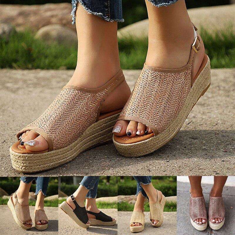 Braided Thick Sole Roman Beach Sandals