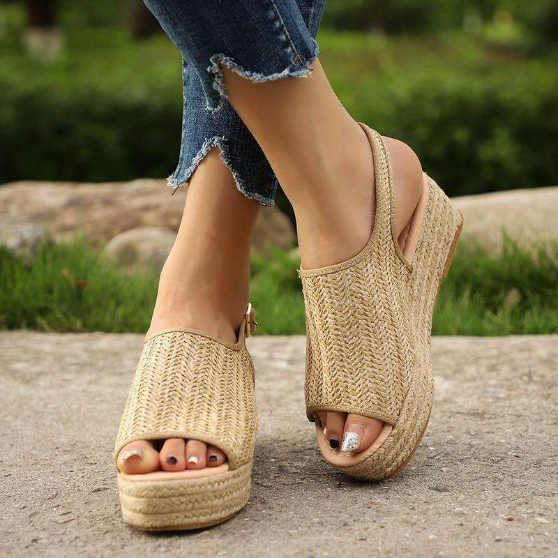 Braided Thick Sole Roman Beach Sandals