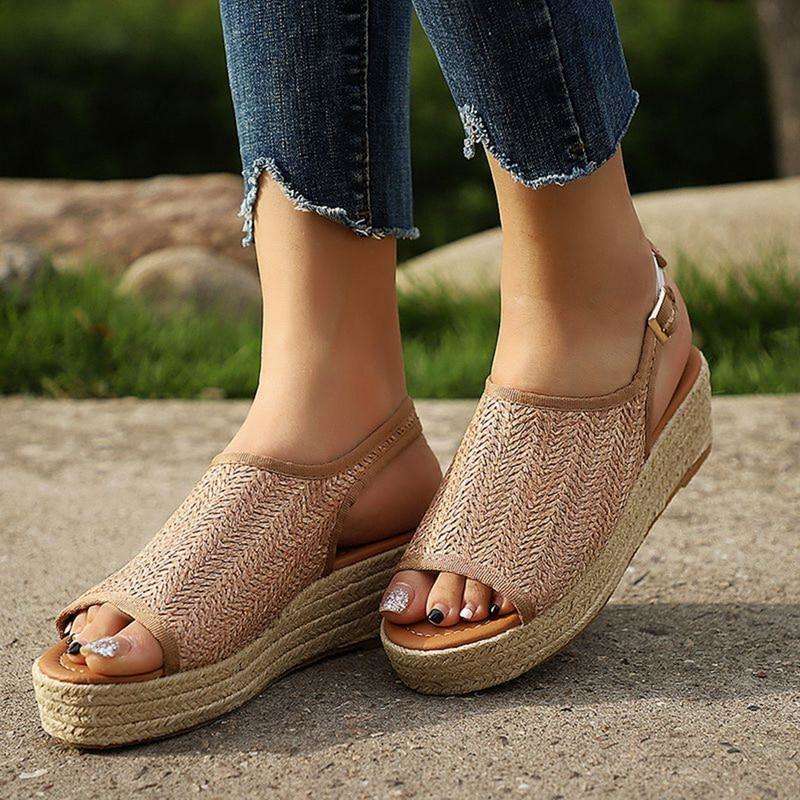 Braided Thick Sole Roman Beach Sandals