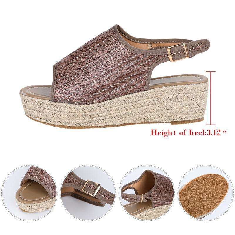 Braided Thick Sole Roman Beach Sandals