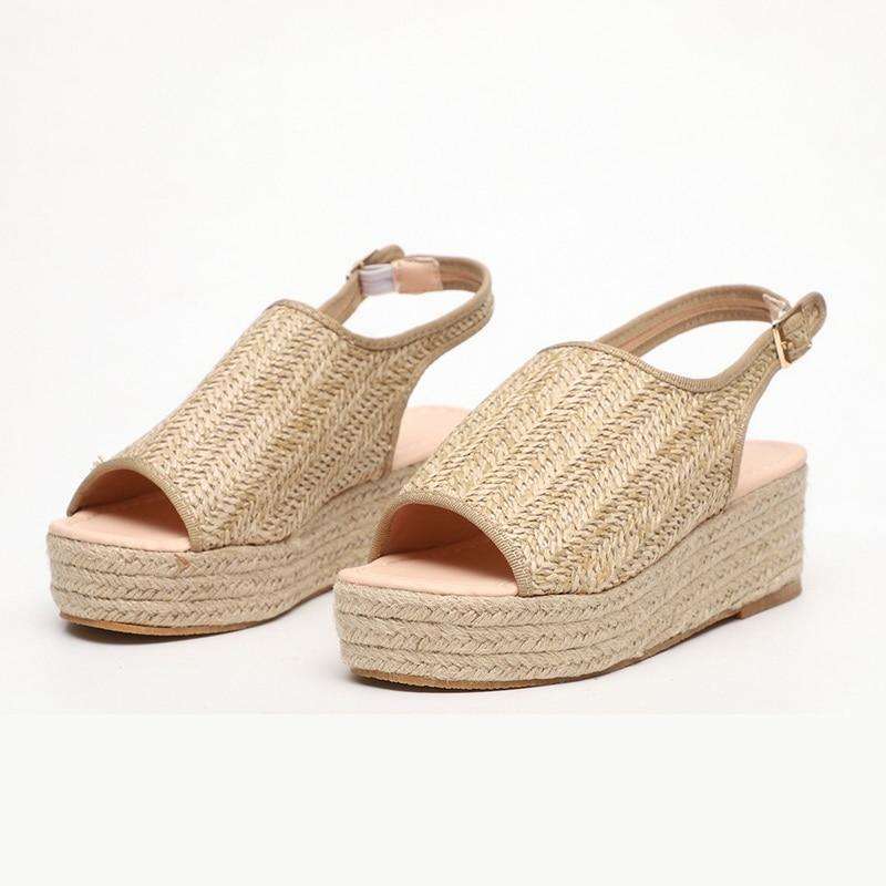 Braided Thick Sole Roman Beach Sandals