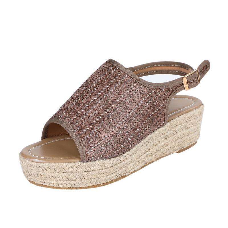 Braided Thick Sole Roman Beach Sandals