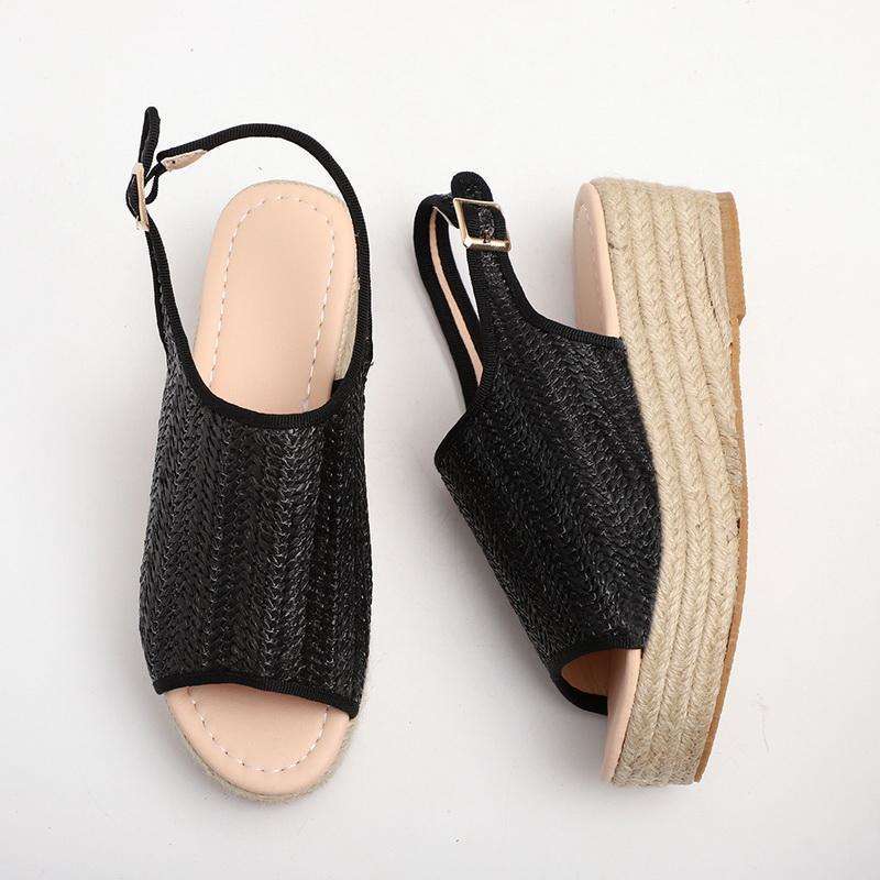 Braided Thick Sole Roman Beach Sandals