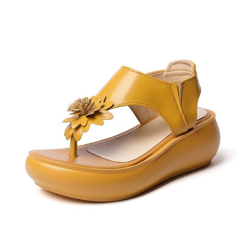 Women Wedges Leather Sandals